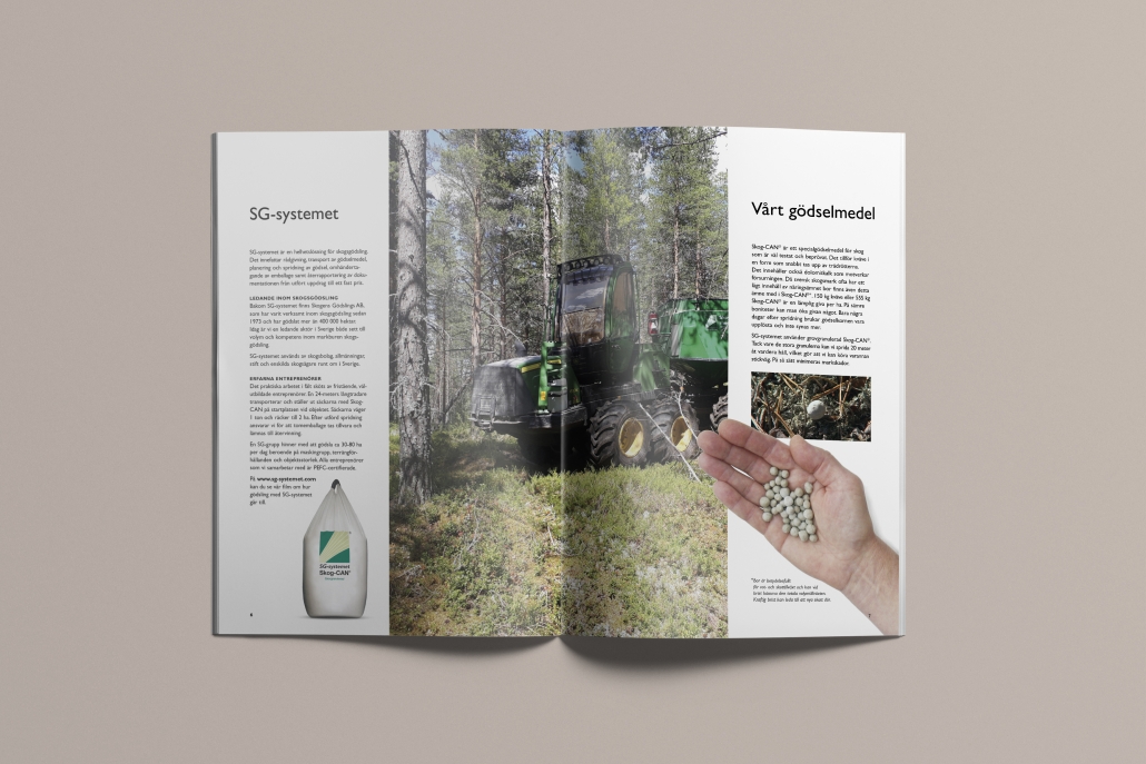 Skogens gödsling – broschyr grafisk form, uppslag